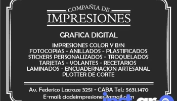 Compañia de Impresiones - Cdad. Autónoma De Buenos Aires