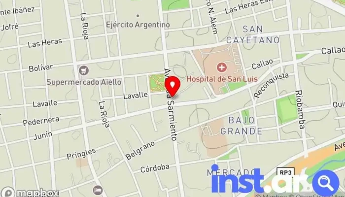 mapa de Agencia de Quiniela Pipí Cucú Quiosco en San Luis