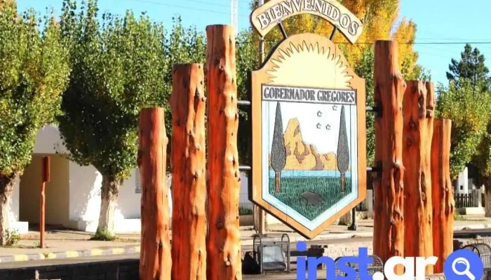 cartel escudo gobernador gregores - Santa Cruz