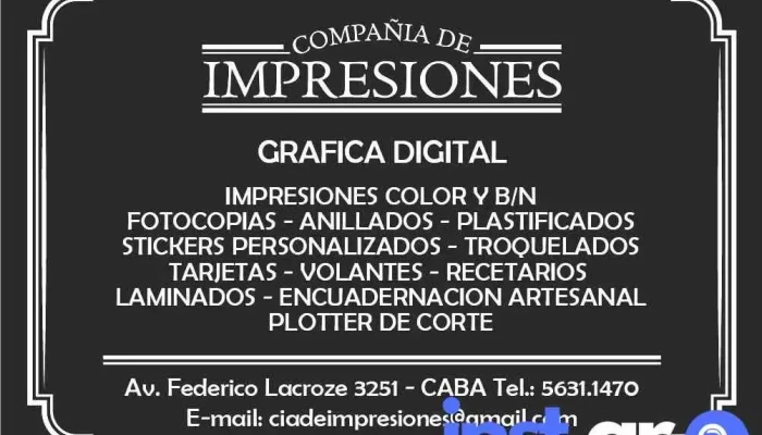 Compañia de Impresiones - Cdad. Autónoma De Buenos Aires