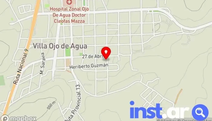 mapa de Cooperativa de Provision de Agua Potable de Ojo de Agua Ltda. Tienda de alimentación en Villa Ojo de Agua