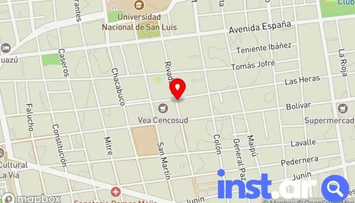 mapa de Ecoprint Imprenta, Diseñador gráfico en San Luis