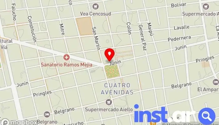 mapa de Farmacity Tienda de comestibles, periódicos y medicamentos, Farmacia en San Luis