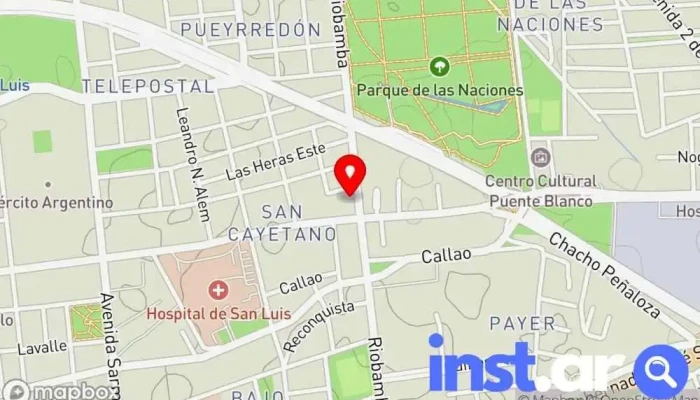 mapa de Kiosco el pampeano Quiosco en San Luis