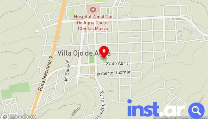mapa de Municipalidad de Villa Ojo de Agua Ayuntamiento en Villa Ojo de Agua