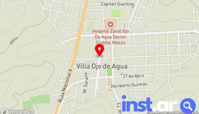 mapa de Villa Ojo de Agua  en Villa Ojo de Agua